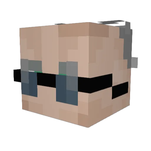 Helpeneer Minecraft avatar head, 3D render