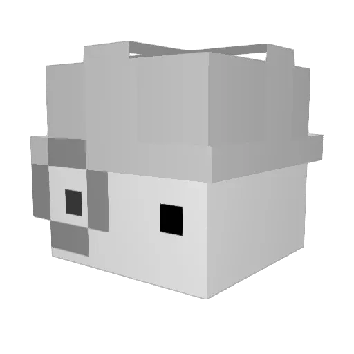 Helper13_13 Minecraft avatar head, 3D render