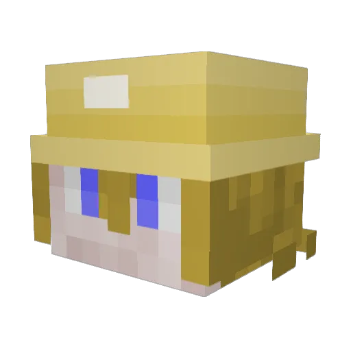 Helpis Minecraft avatar head, 3D render