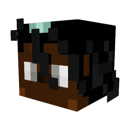 HelplessRev Minecraft avatar head, 3D render