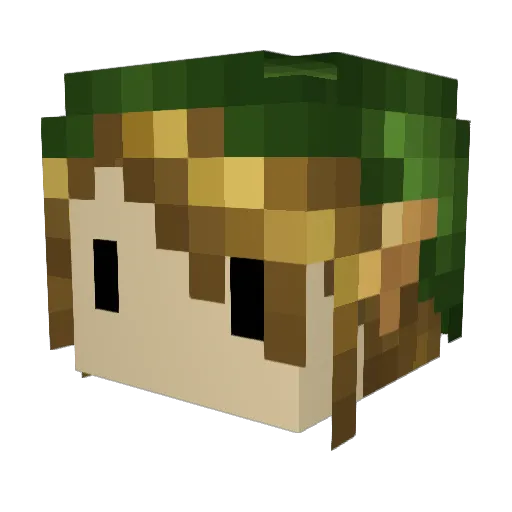 Helpmepl0x Minecraft avatar head, 3D render