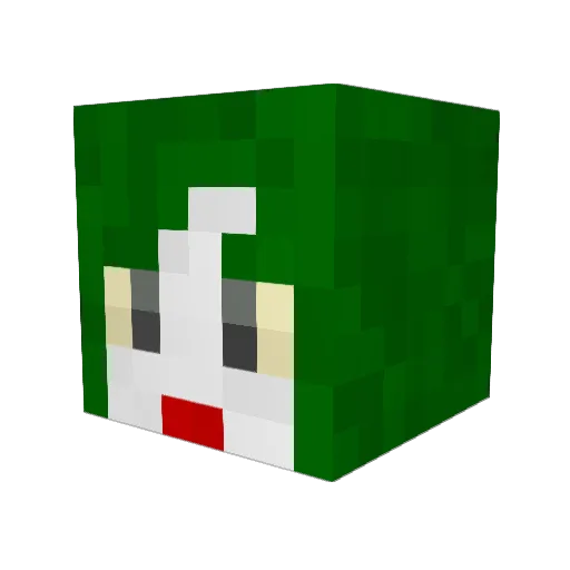 Helrya Minecraft avatar head, 3D render