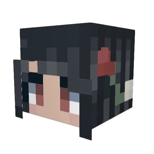HelsDaughter Minecraft avatar head, 3D render