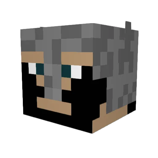 Helsbain Minecraft avatar head, 3D render