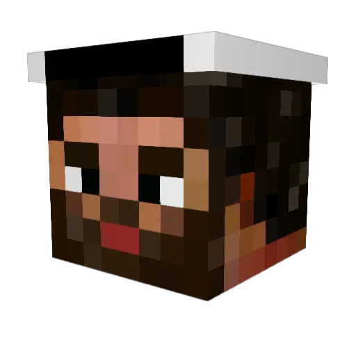 Helser Minecraft avatar head, 3D render