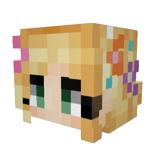 Helsies Minecraft avatar head, 3D render
