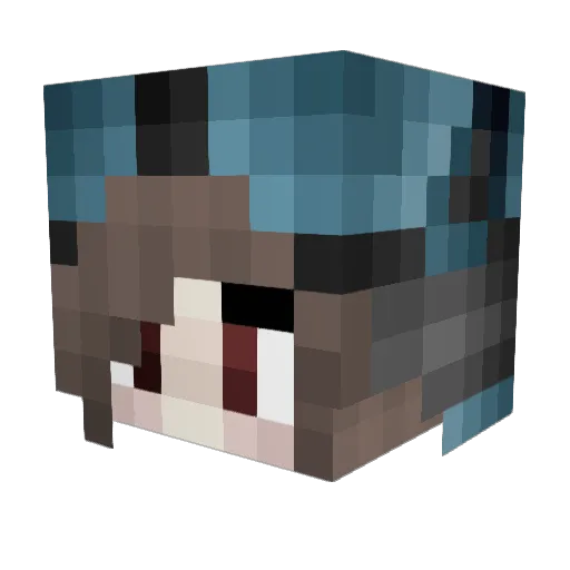 HelsinkiStyle Minecraft avatar head, 3D render