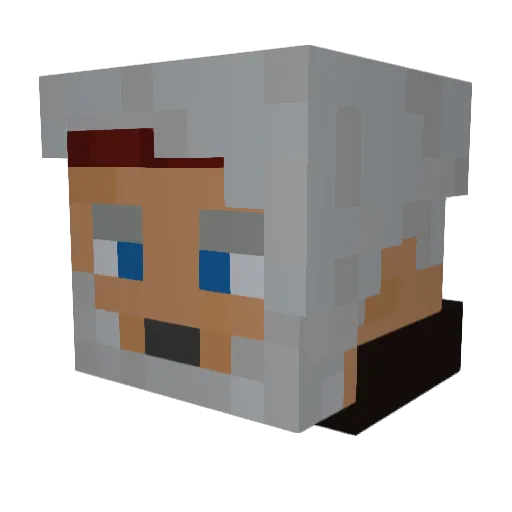 Helsiper Minecraft avatar head, 3D render