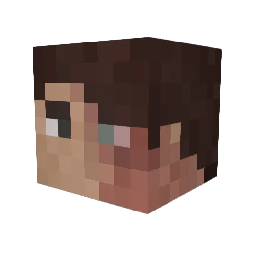 Helsmit Minecraft avatar head, 3D render