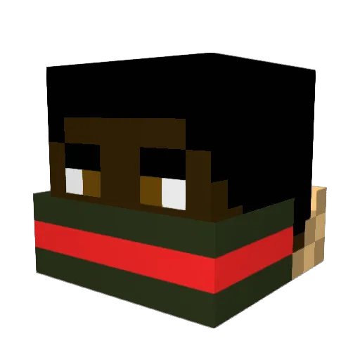 Heltborg Minecraft avatar head, 3D render