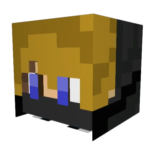Heltus Minecraft avatar head, 3D render