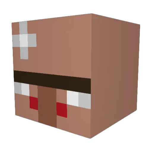 HelunT Minecraft avatar head, 3D render