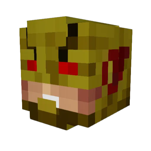 Helvegrim Minecraft avatar head, 3D render