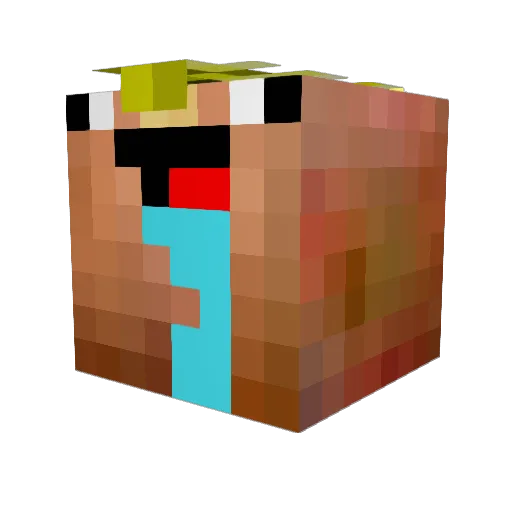 HelvetiC_Arts Minecraft avatar head, 3D render