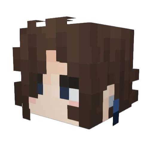 Helvim Minecraft avatar head, 3D render