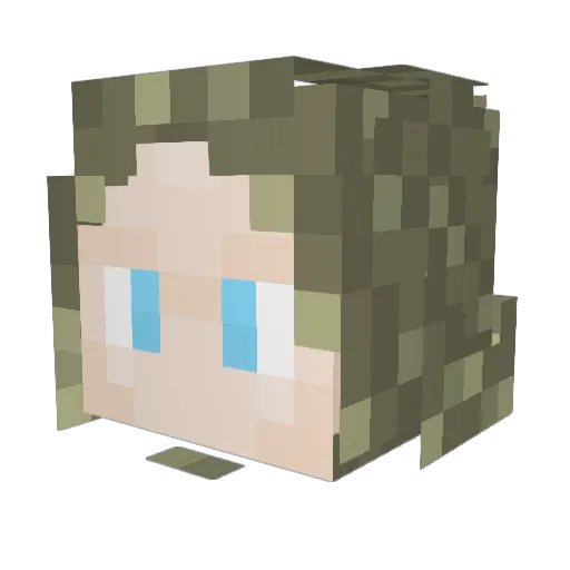 Helvrine Minecraft avatar head, 3D render