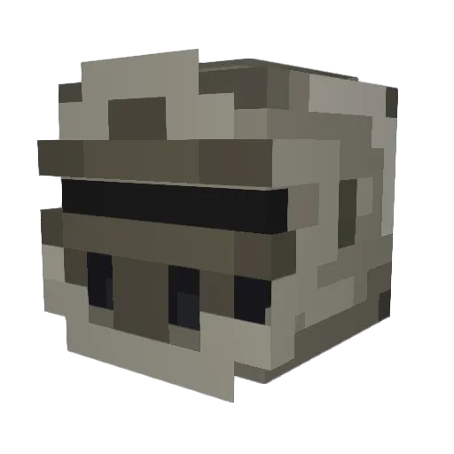 Helxor Minecraft avatar head, 3D render