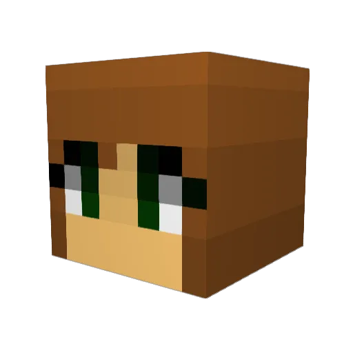 HelyXir Minecraft avatar head, 3D render