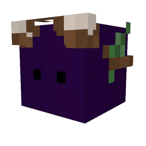 Hematoxylin Minecraft avatar head, 3D render