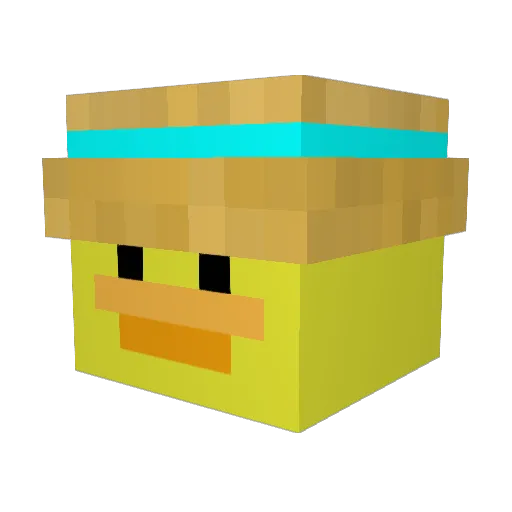 Hemeelee Minecraft avatar head, 3D render