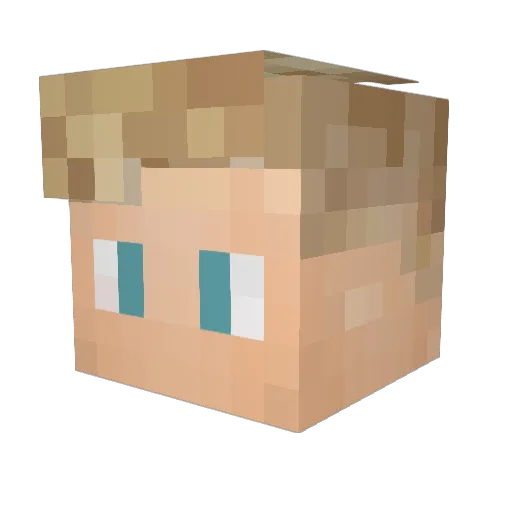 Hemicey Minecraft avatar head, 3D render