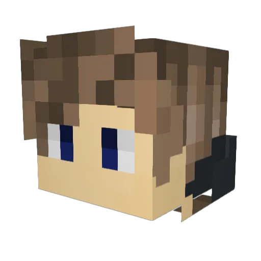 HemifiedYT Minecraft avatar head, 3D render