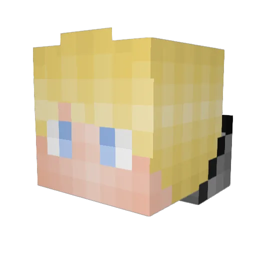 Hemjx13 Minecraft avatar head, 3D render