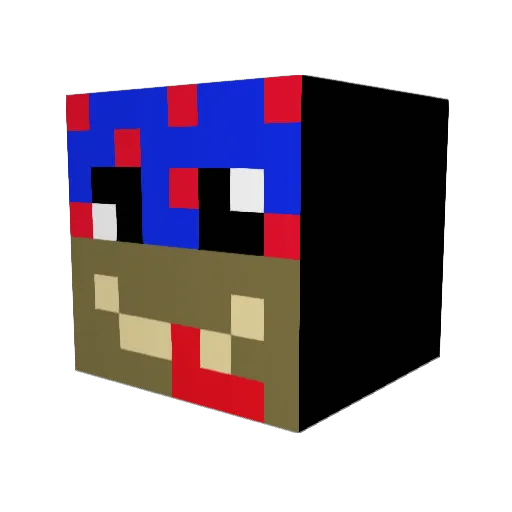 Hemko Minecraft avatar head, 3D render