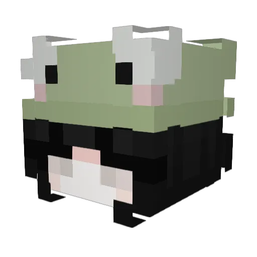 Hemlockes Minecraft avatar head, 3D render