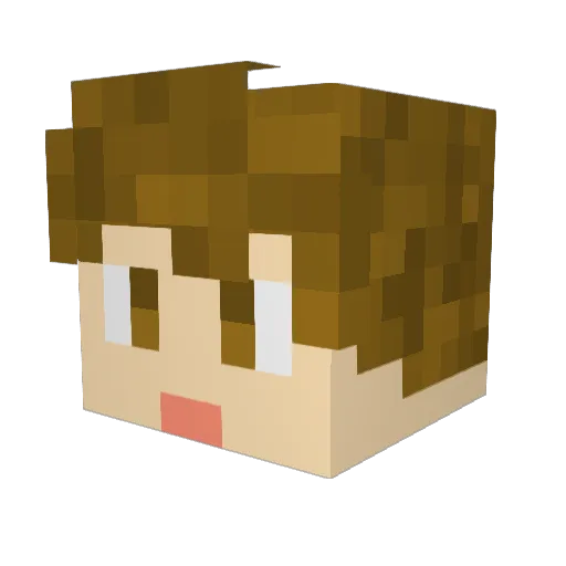 Hemming24 Minecraft avatar head, 3D render