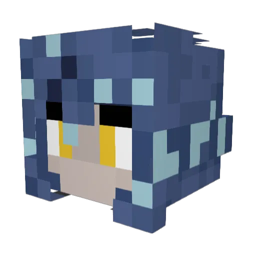 Hemongy Minecraft avatar head, 3D render