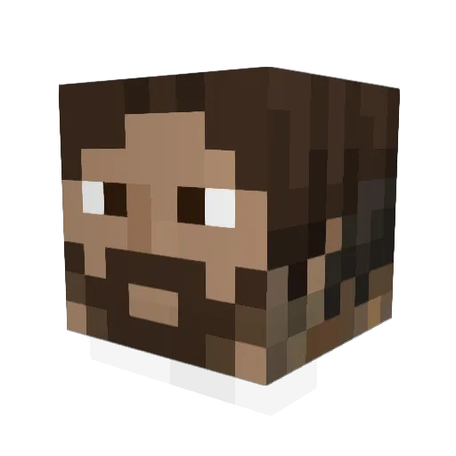 Hemorro Minecraft avatar head, 3D render