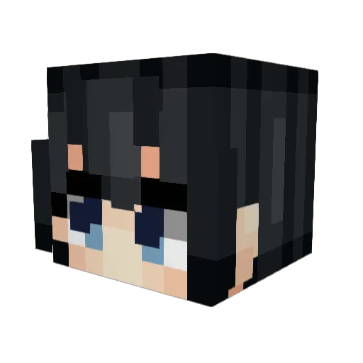 Hemtai Minecraft avatar head, 3D render