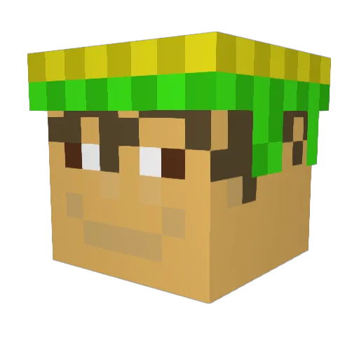Hemuld Minecraft avatar head, 3D render