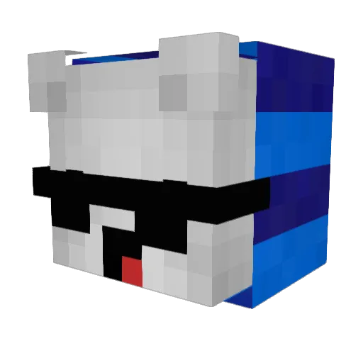 HenTrux Minecraft avatar head, 3D render