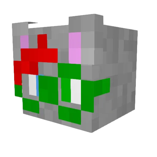 HenW11 Minecraft avatar head, 3D render