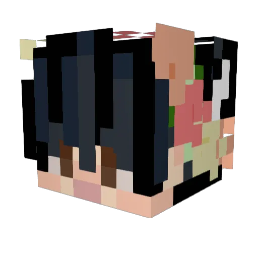 Hena_Sama Minecraft avatar head, 3D render
