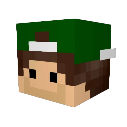 Henaexon Minecraft avatar head, 3D render