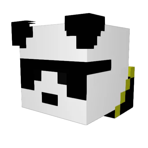 Henaliest Minecraft avatar head, 3D render