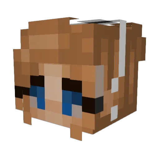 Henasmall Minecraft avatar head, 3D render