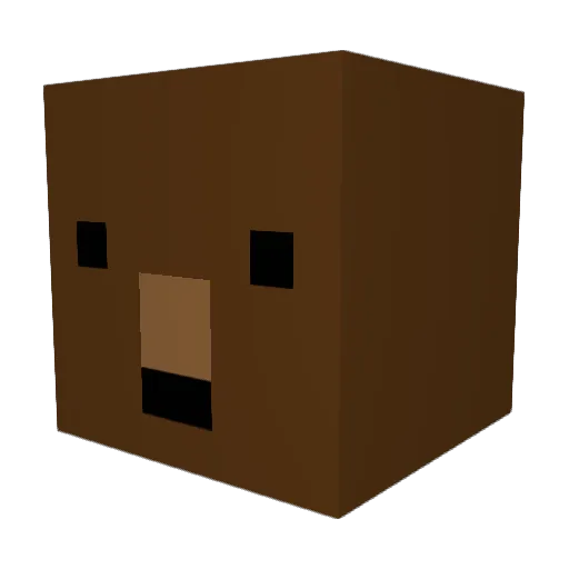 Henbear21 Minecraft avatar head, 3D render