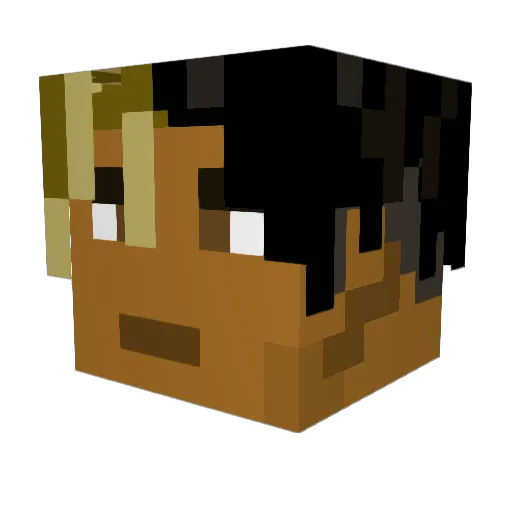 Hendrixisapedo Minecraft avatar head, 3D render