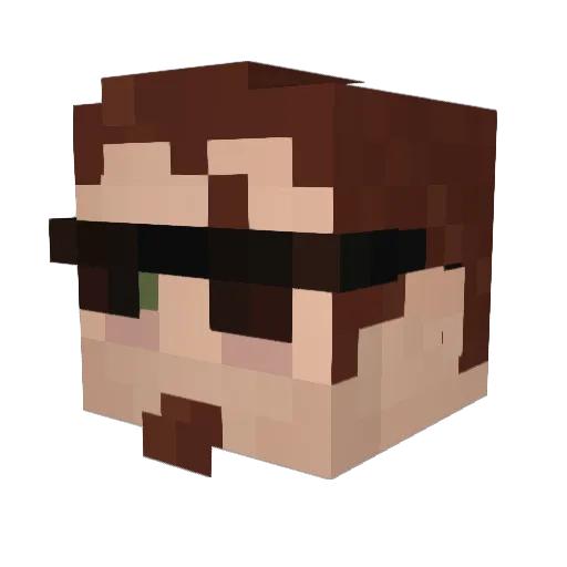 Heneofay Minecraft avatar head, 3D render