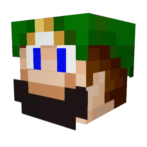 Henfeld Minecraft avatar head, 3D render
