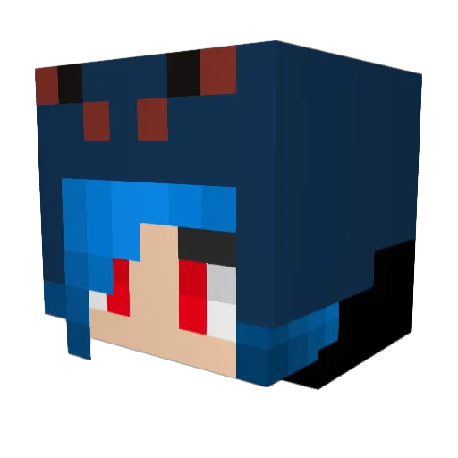 HengJosh Minecraft avatar head, 3D render