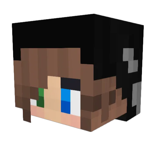 HengeZz Minecraft avatar head, 3D render