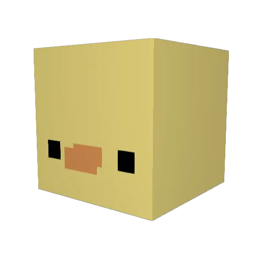 Henginn Minecraft avatar head, 3D render
