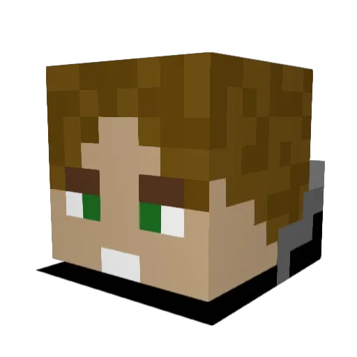 Henhoo Minecraft avatar head, 3D render