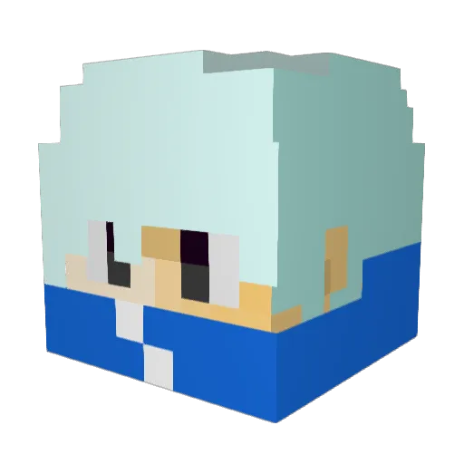 Hening1314 Minecraft avatar head, 3D render