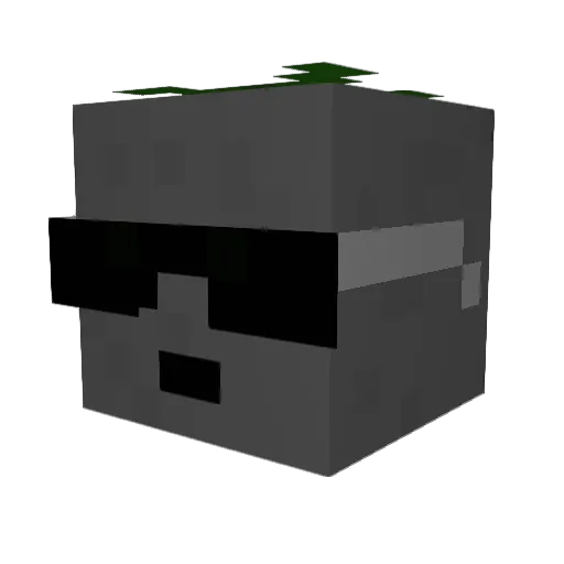HenioEz Minecraft avatar head, 3D render